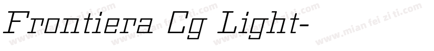 Frontiera Cg Light字体转换